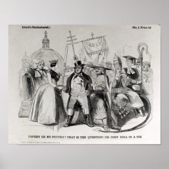 Popery eller No Popery? 1850 Poster (Framsidan)