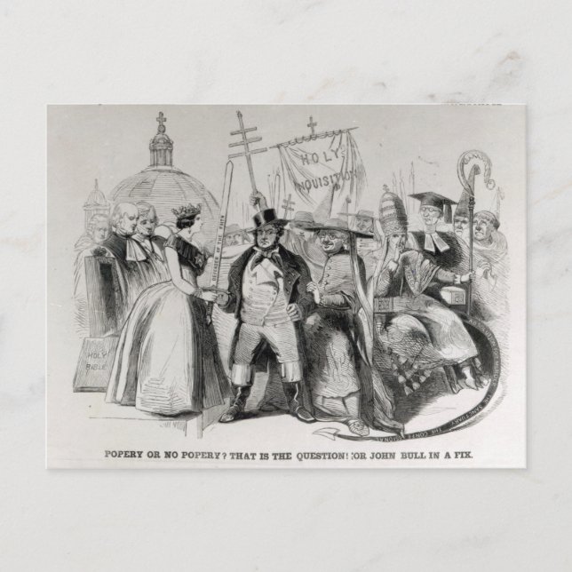 Popery eller No Popery? 1850 Vykort (Framsida)