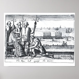Pope'sens Tjur mot drottningen i 1570 Poster