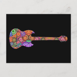 Popet cirklar gitarrlogotypen vykort