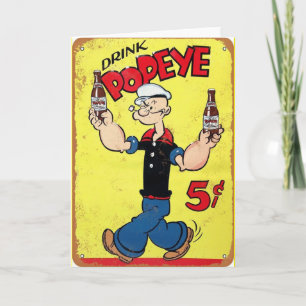 Popeye-hälsningskort Kort