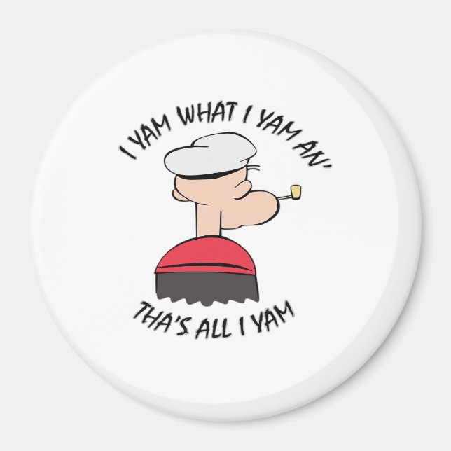Popeye I Yam What I Yam Classic Magnet (Framsidan)
