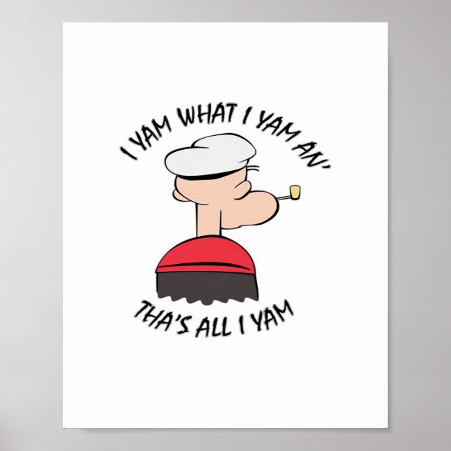 Popeye I Yam What I Yam Classic Poster (Framsidan)