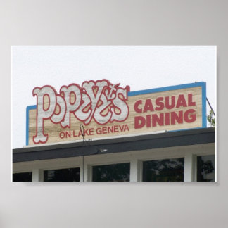 POPEYE’S CAS:UAL DINING (Sjö Genève, WI) Poster