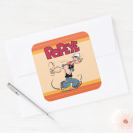 Popeye Sticker Fyrkantigt Klistermärke