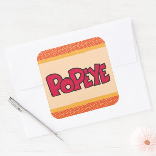 Popeye Sticker Fyrkantigt Klistermärke