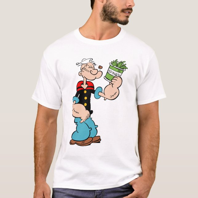 Popeye the Sailor with Spinach T Shirt (Framsida)