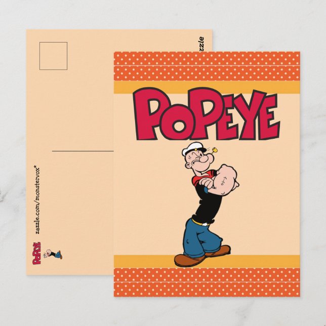 Popeye-vykort Vykort (Fram/baksida)