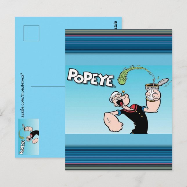 Popeye-vykort Vykort (Fram/baksida)
