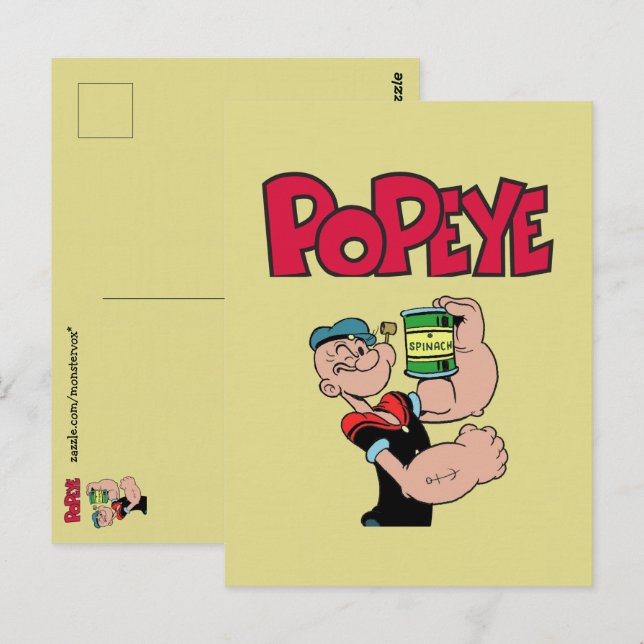 Popeye-vykort Vykort (Fram/baksida)