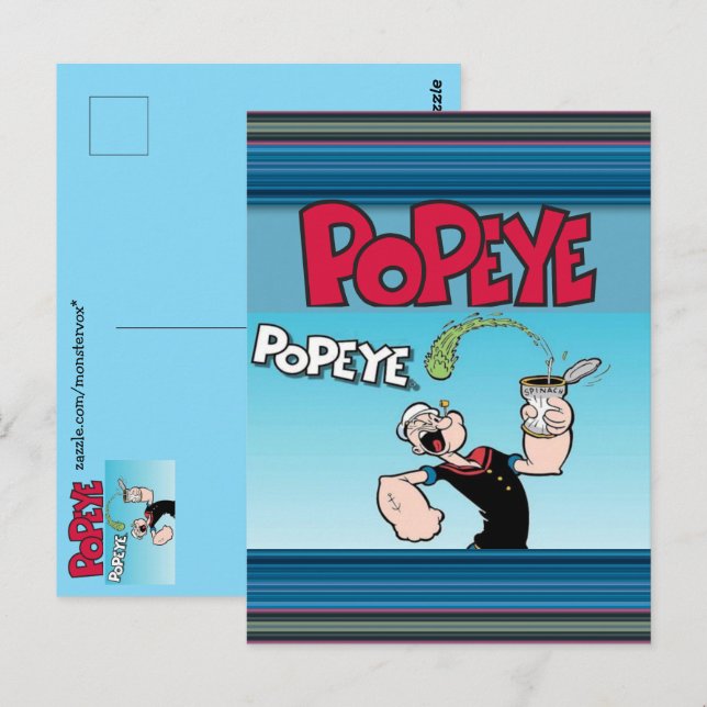 Popeye-vykort Vykort (Fram/baksida)