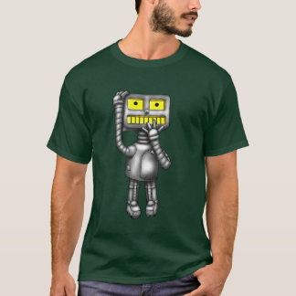 PopFuzz den bekymrade T-tröja för robot T-shirt