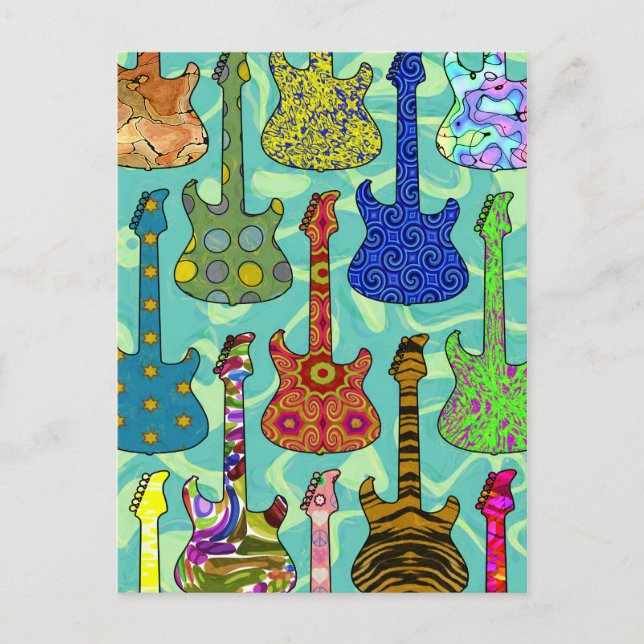 POPGITARRER VYKORT (Framsida)