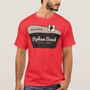 Popham Beach State Park Maine Välkomstskylt T Shirt