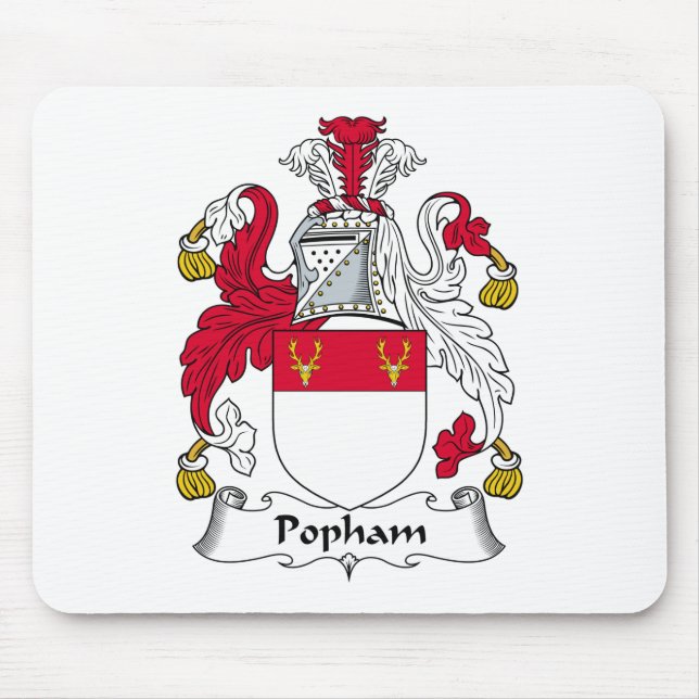 Popham familjvapensköld musmatta (Framsidan)