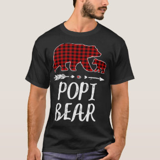 Popi Bear Christmas Pajama Red Plaid Buffalo Famil T Shirt