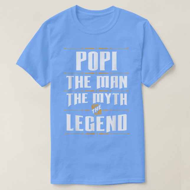 Popi Man Myth Legend Grandfather T Shirt (Design framsida)