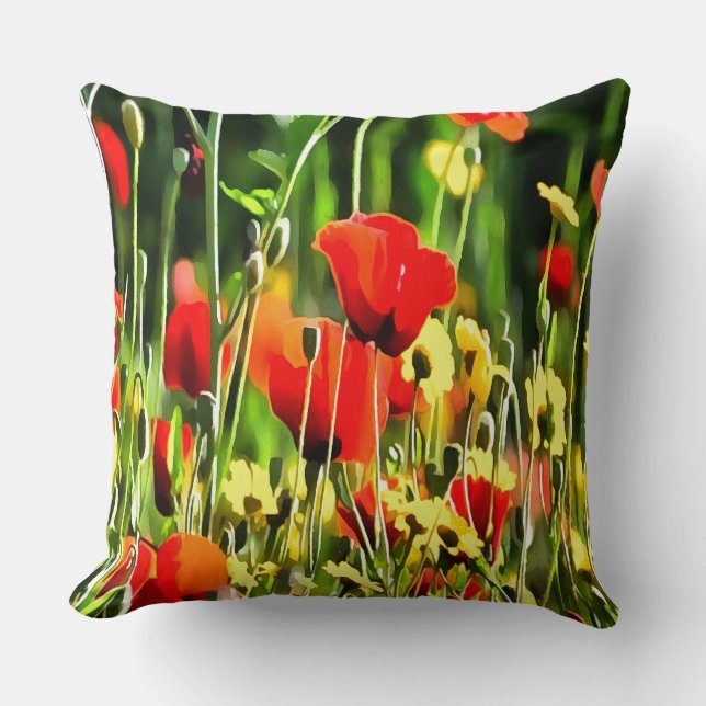 Popies och målning av skuggor från vår kudde (Framsida)