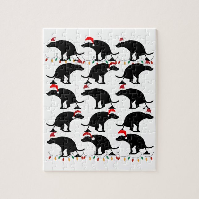 Poping Hund jul Pussel (Vertikal)