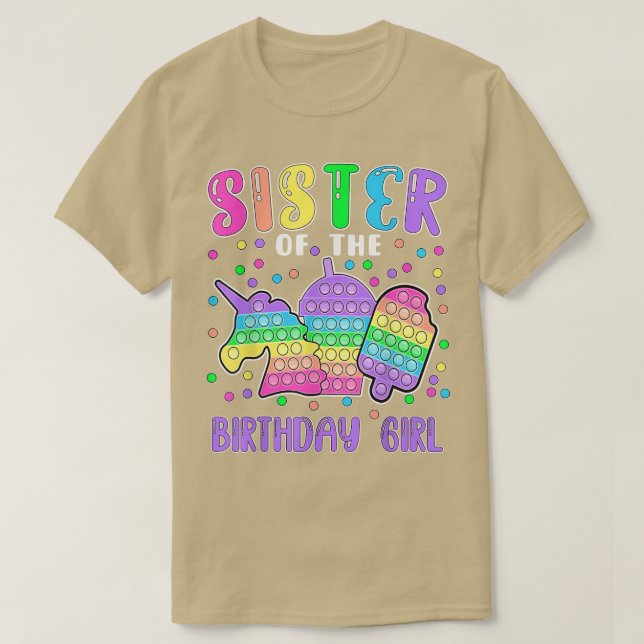 Popit-syster till Birthday Girl Popit T Shirt (Design framsida)