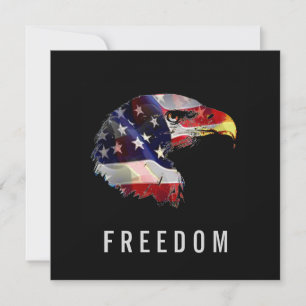 Popkonst amerikansk flagga örn frihet patriot julkort