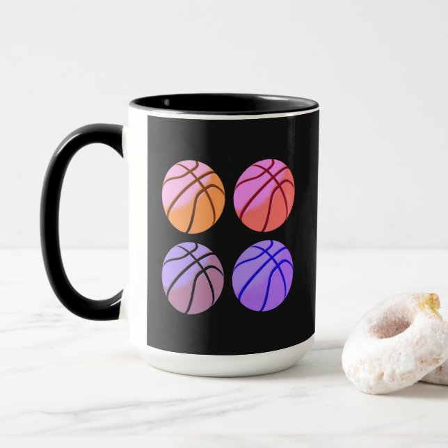 Popkonst Basketboll Mugg (Med munk)