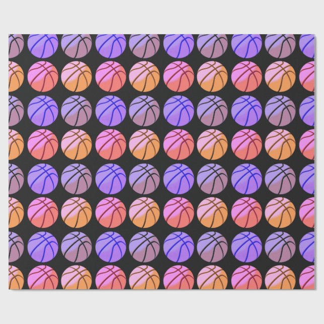 Popkonst Basketboll Presentpapper (Platt)