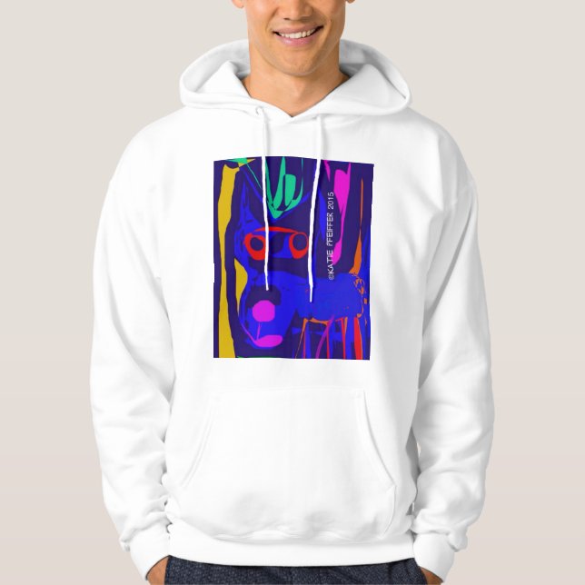 Popkonst Chihuahua Hoodie (Framsida)