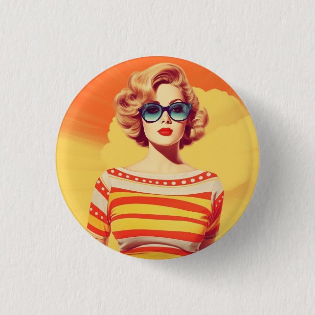 Popkonst design, Retroinspirerad Knapp (Framsida)