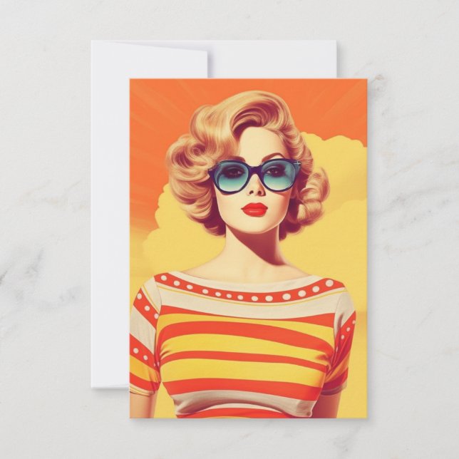 Popkonst design, Retroinspirerad Tack Kort (Framsida)