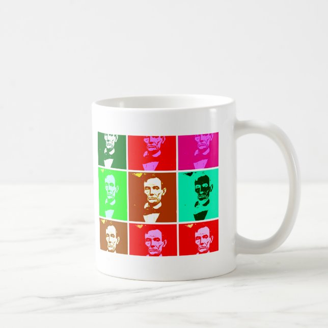 Popkonst .esque Abraham Lincoln Kaffemugg (Höger)