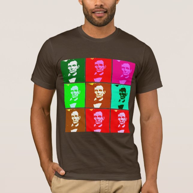 Popkonst .esque Abraham Lincoln T-shirt (Framsida)