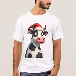 Popkonst Färgrik Ko Jul T-Shirt (1)