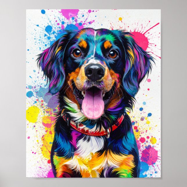 Popkonst hund poster (Framsidan)
