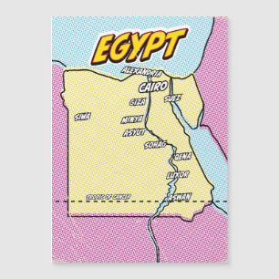 Popkonst illustrerad Egypten karta