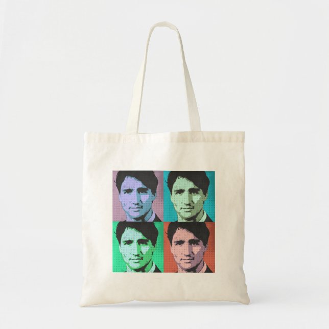 Popkonst Justin Trudeau - i naturlig storlek Tygkasse (Framsidan)