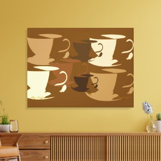 Popkonst kaffe på duk canvastryck