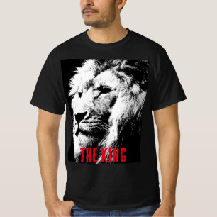 Popkonst Lejon Ansikte Elegant Herr Modern Mall T Shirt