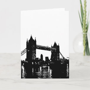 Popkonst London Tower Bridge Kort