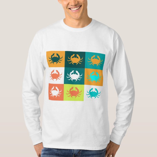 Popkonst med krabbor 6 t-shirt (Framsida)