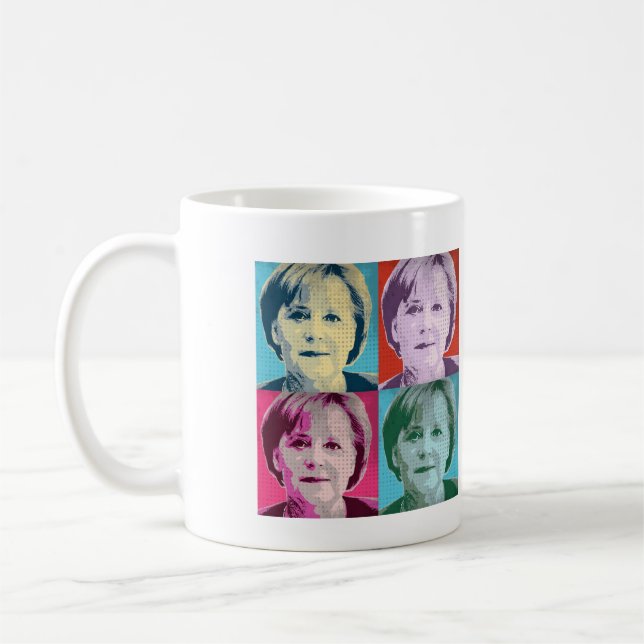 Popkonst Merkel - - Kaffemugg (Vänster)