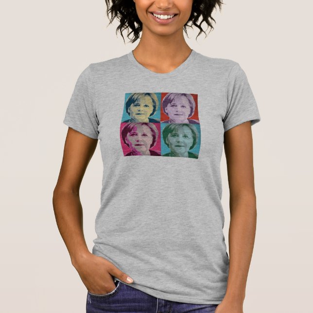 Popkonst Merkel - - T-shirt (Framsida)