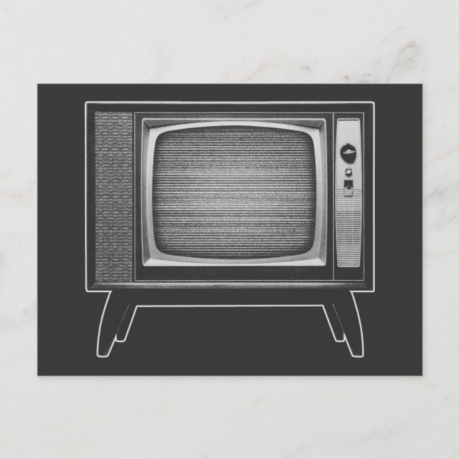 Popkonst Retro TV-apparat Vykort (Framsida)