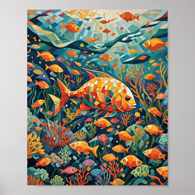 Popkonst revfisk poster (Framsidan)