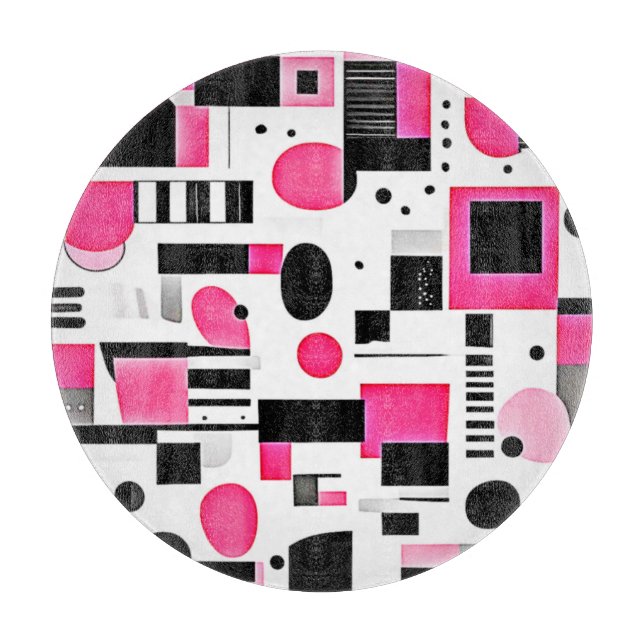 Popkonst Rosa Geometrisk Design (Framsidan)