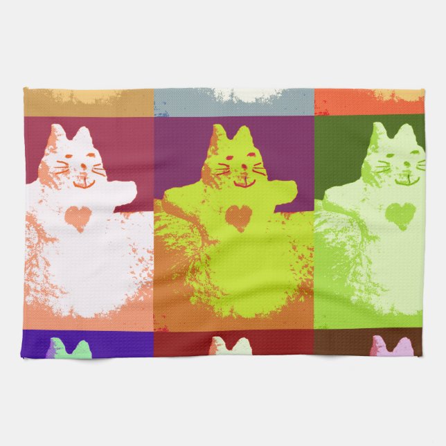 Popkonst Snökitty Kökshandduk (Horisontell)