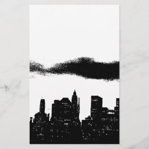 Popkonst Svart Vitt NYC New York City Brevpapper