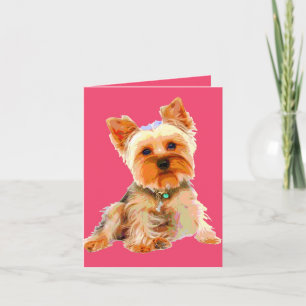 Popkonst Yorkie Kort