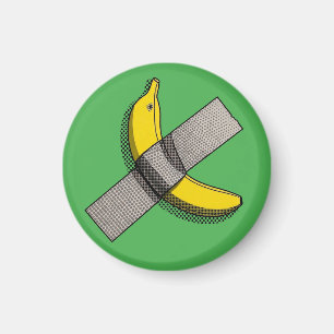 Popkonstbanan och grafisk tejp med rasterpunkter magnet
