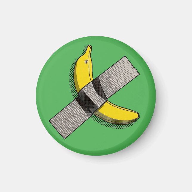 Popkonstbanan och grafisk tejp med rasterpunkter magnet (Framsidan)
